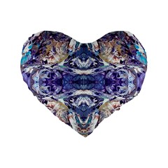 Amethyst Repeats Standard 16  Premium Flano Heart Shape Cushions