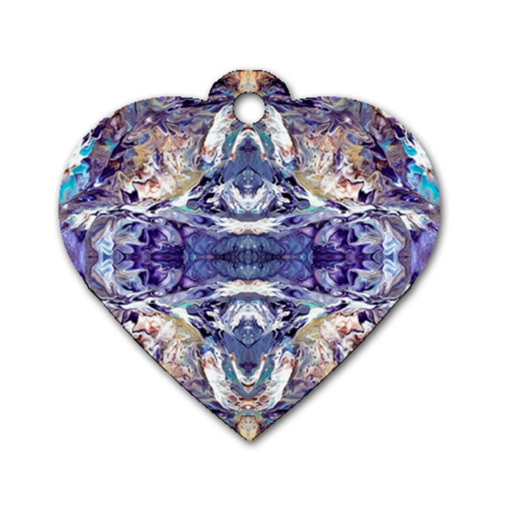 Amethyst repeats Dog Tag Heart (One Side)