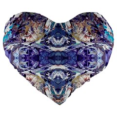 Amethyst Repeats Large 19  Premium Heart Shape Cushions by kaleidomarblingart