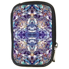 Amethyst Repeats Compact Camera Leather Case by kaleidomarblingart