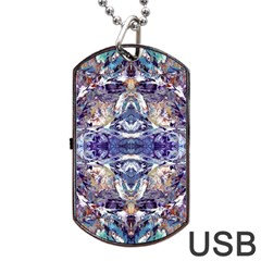 Amethyst Repeats Dog Tag Usb Flash (two Sides) by kaleidomarblingart