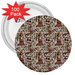 Architecture Ornaments 3  Buttons (100 Pack)  by Gohar