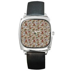 Architecture Ornaments Square Metal Watch by Gohar