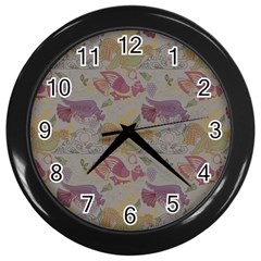 Pattern-tsit Wall Clock (black) by Gohar