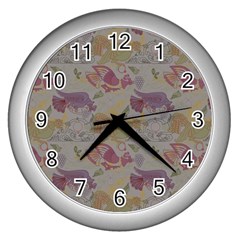 Pattern-tsit Wall Clock (silver) by Gohar