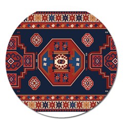 Armenian Carpet Magnet 5  (round)