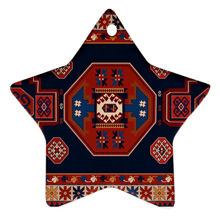 Armenian Carpet Star Ornament (Two Sides)