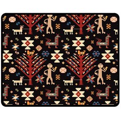 Carpet-symbols Fleece Blanket (medium)  by Gohar