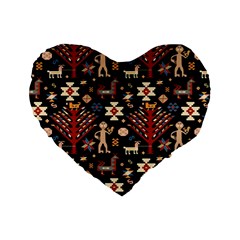 Carpet-symbols Standard 16  Premium Flano Heart Shape Cushions by Gohar