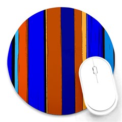 Abstract Blue And Orange 930 Round Mousepad