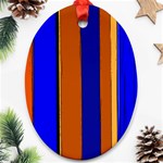 Abstract Blue And Orange 930 Ornament (Oval) Front