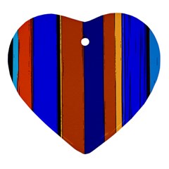 Abstract Blue And Orange 930 Ornament (heart)