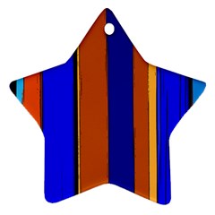 Abstract Blue And Orange 930 Ornament (Star)