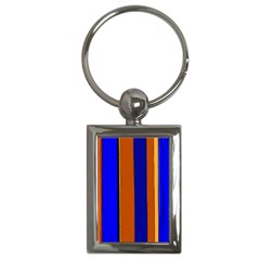 Abstract Blue And Orange 930 Key Chain (Rectangle)