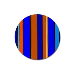 Abstract Blue And Orange 930 Magnet 3  (round) by KorokStudios