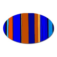 Abstract Blue And Orange 930 Oval Magnet