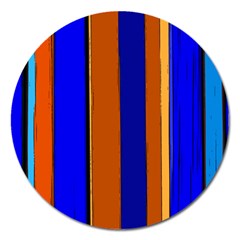 Abstract Blue And Orange 930 Magnet 5  (round) by KorokStudios