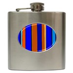 Abstract Blue And Orange 930 Hip Flask (6 oz) Front