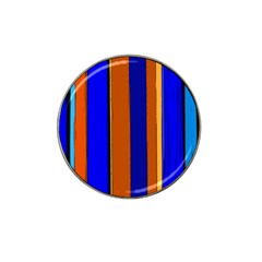 Abstract Blue And Orange 930 Hat Clip Ball Marker (4 Pack)