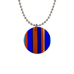 Abstract Blue And Orange 930 1  Button Necklace