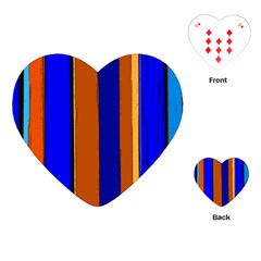 Abstract Blue And Orange 930 Playing Cards Single Design (heart) by KorokStudios