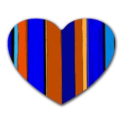 Abstract Blue And Orange 930 Heart Mousepad