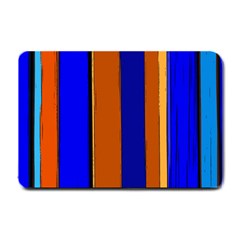 Abstract Blue And Orange 930 Small Doormat by KorokStudios