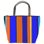 Abstract Blue And Orange 930 Bucket Bag Front