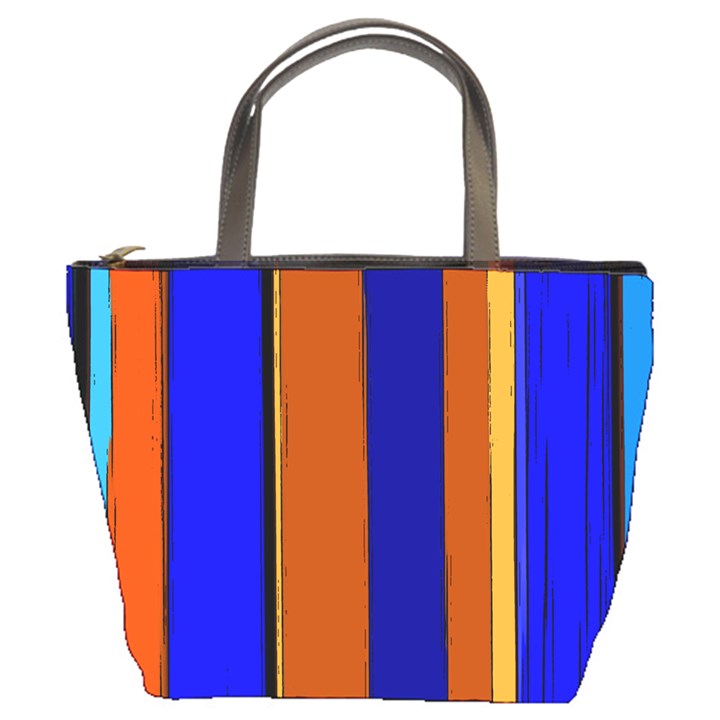 Abstract Blue And Orange 930 Bucket Bag