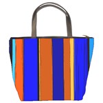 Abstract Blue And Orange 930 Bucket Bag Back