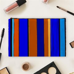 Abstract Blue And Orange 930 Cosmetic Bag (large)