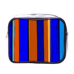 Abstract Blue And Orange 930 Mini Toiletries Bag (one Side) by KorokStudios