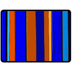 Abstract Blue And Orange 930 Fleece Blanket (large)  by KorokStudios