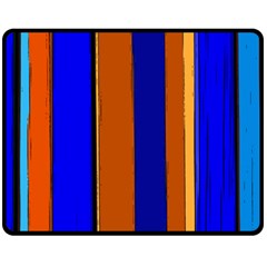 Abstract Blue And Orange 930 Fleece Blanket (medium) 