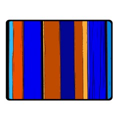 Abstract Blue And Orange 930 Fleece Blanket (small) by KorokStudios