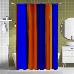 Abstract Blue And Orange 930 Shower Curtain 48  x 72  (Small) 