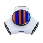 Abstract Blue And Orange 930 3-Port USB Hub Front