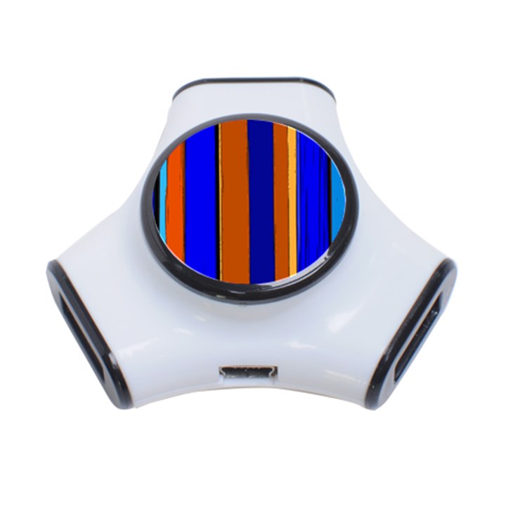 Abstract Blue And Orange 930 3-Port USB Hub