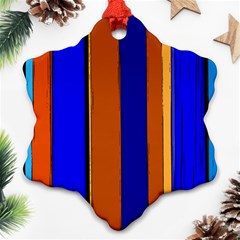 Abstract Blue And Orange 930 Ornament (snowflake)