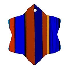 Abstract Blue And Orange 930 Snowflake Ornament (two Sides) by KorokStudios