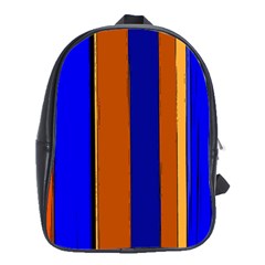 Abstract Blue And Orange 930 School Bag (xl)