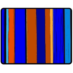 Abstract Blue And Orange 930 Double Sided Fleece Blanket (medium) 