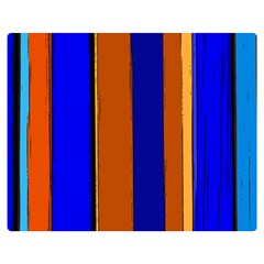 Abstract Blue And Orange 930 Double Sided Flano Blanket (Medium) 