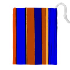 Abstract Blue And Orange 930 Drawstring Pouch (4xl) by KorokStudios