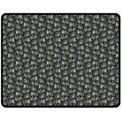 Robot Skull Extreme Close Up Fleece Blanket (medium)  by dflcprintsclothing