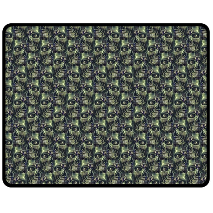 Robot Skull Extreme Close Up Fleece Blanket (Medium) 