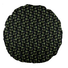 Robot Skull Extreme Close Up Large 18  Premium Round Cushions by dflcprintsclothing