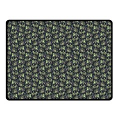 Robot Skull Extreme Close Up Double Sided Fleece Blanket (small)  by dflcprintsclothing