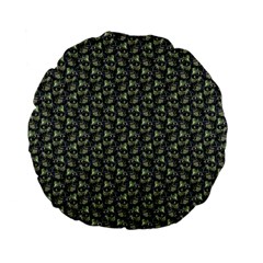 Robot Skull Extreme Close Up Standard 15  Premium Flano Round Cushions by dflcprintsclothing