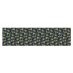 Robot Skull Extreme Close Up Oblong Satin Scarf (16  X 60 ) by dflcprintsclothing